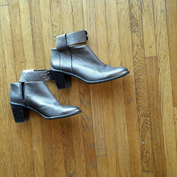 Miista Shoes - Miista silver bootie with removable ankle strap
